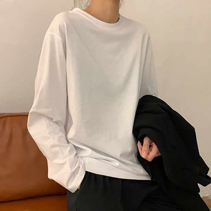 Damen Langarmshirt mit klassischem Schnitt und hochwertigem Baumwollmaterial