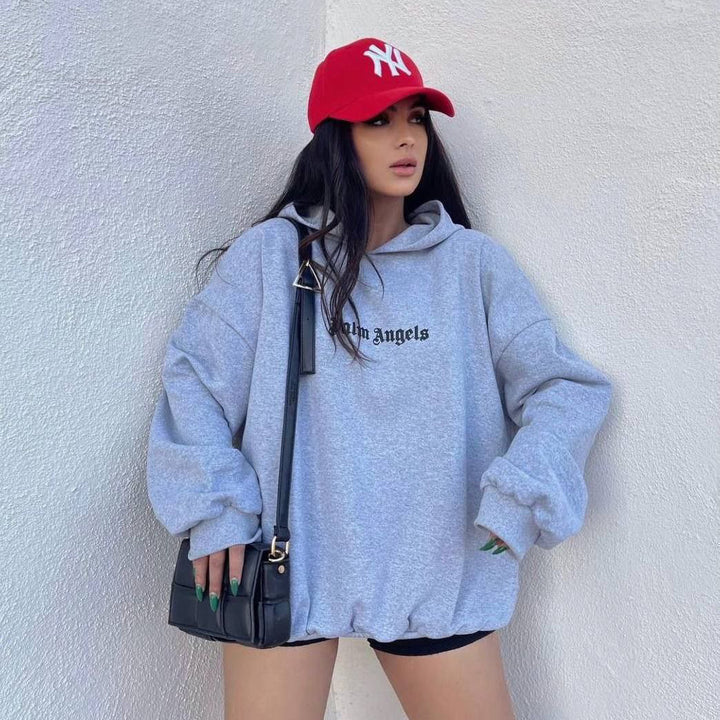 Damen Oversized Hoodie mit Kängurutasche Drune