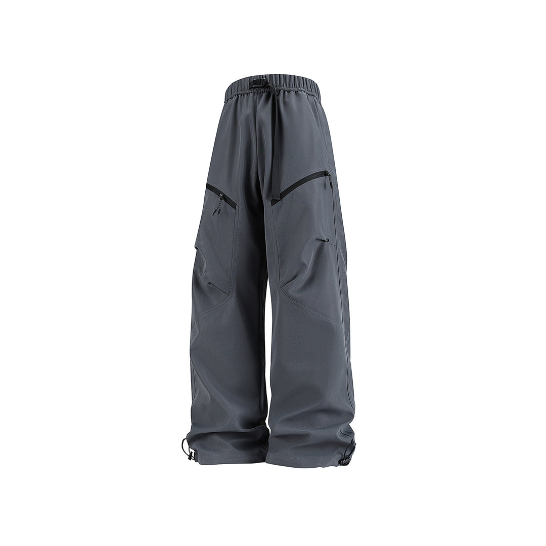 Herren Weite Technical‑Cargo‑Hose mit Tunnelzugbund, verstellbaren Beinabschlüssen und Reißverschlusstaschen Drune