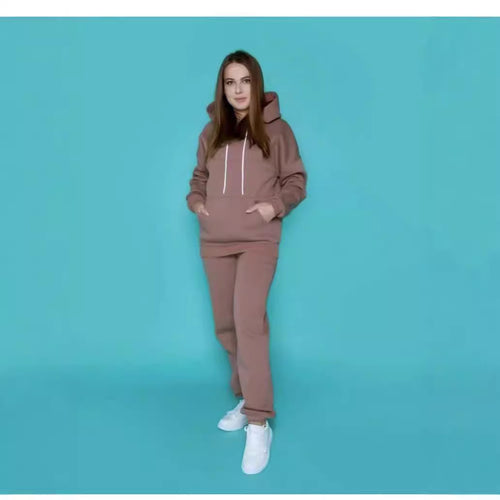 Damen lässiger Hoodie mit bequemen Jogginghosen Drune