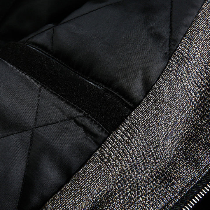 Herren Boxy-Bomberjacke mit Teddykragen, gefütterten Eingrifftaschen und elastischem Saum Drune