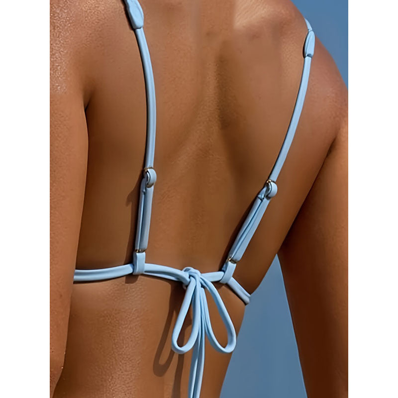 Damen Triangel-Bikini mit verliebtem Dekor und verstellbarem Halter Drune