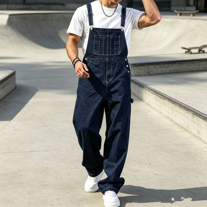 Herren Modische Denim-Latzhose Drune