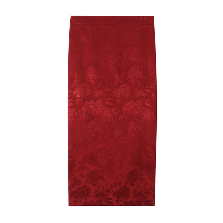 Damen Ein-Schulter Jacquard-Top mit Taillenband und Zierschleife Drune