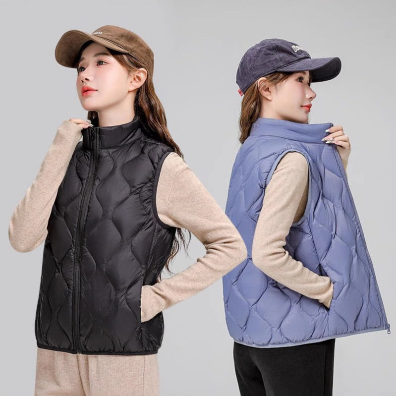 Damen gesteppte Thermo-Kapuzenjacke mit diamantförmiger Steppung Drune