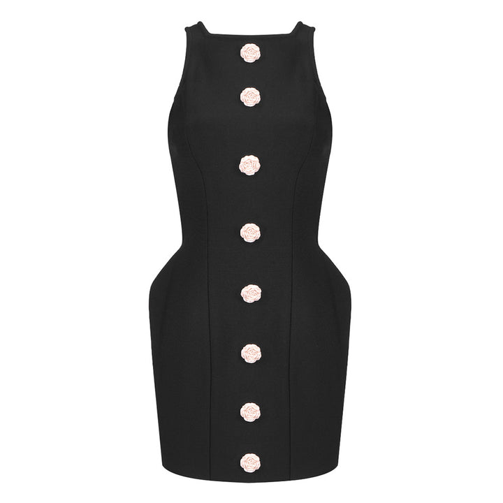 Damen Figurbetontes Kleid mit Blumendetails Drune