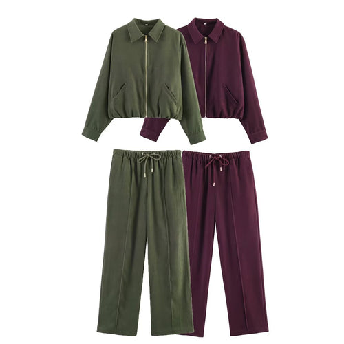 Damen Weite Highwaist-Hose mit Kordelzug, Bügelfalte und fließender Stoffqualität Drune