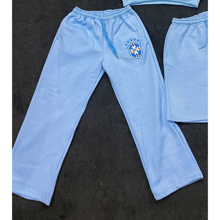 Damen nan weite Jogginghose mit elastischem Bund, Tunnelzug und gesticktem Emblem Drune