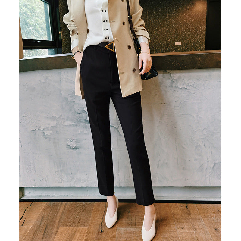 Damen Elegante Hochtaillierte Anzughose Drune