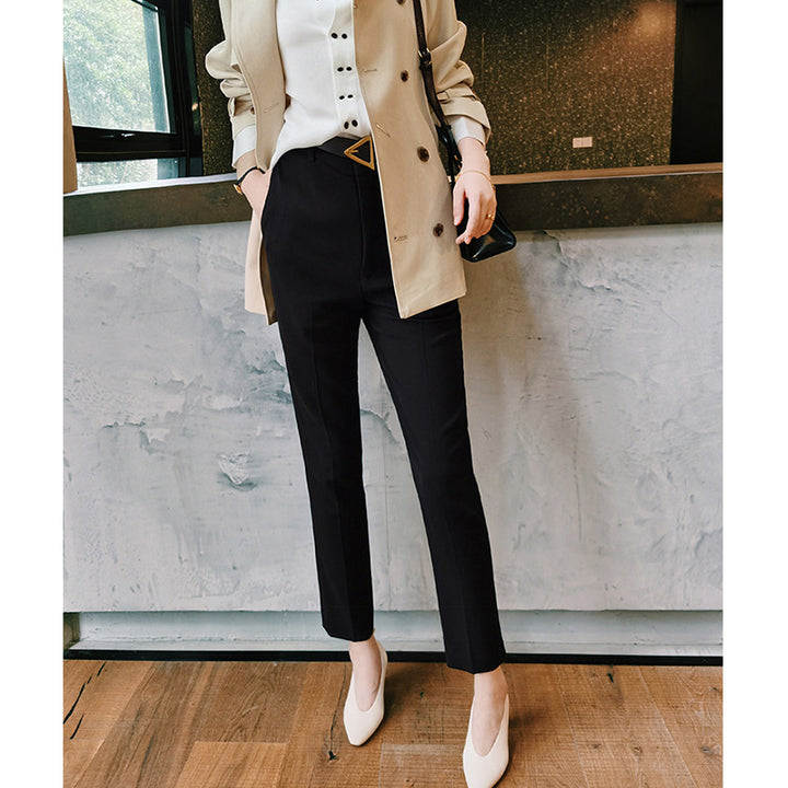 Damen Elegante Hochtaillierte Anzughose Drune