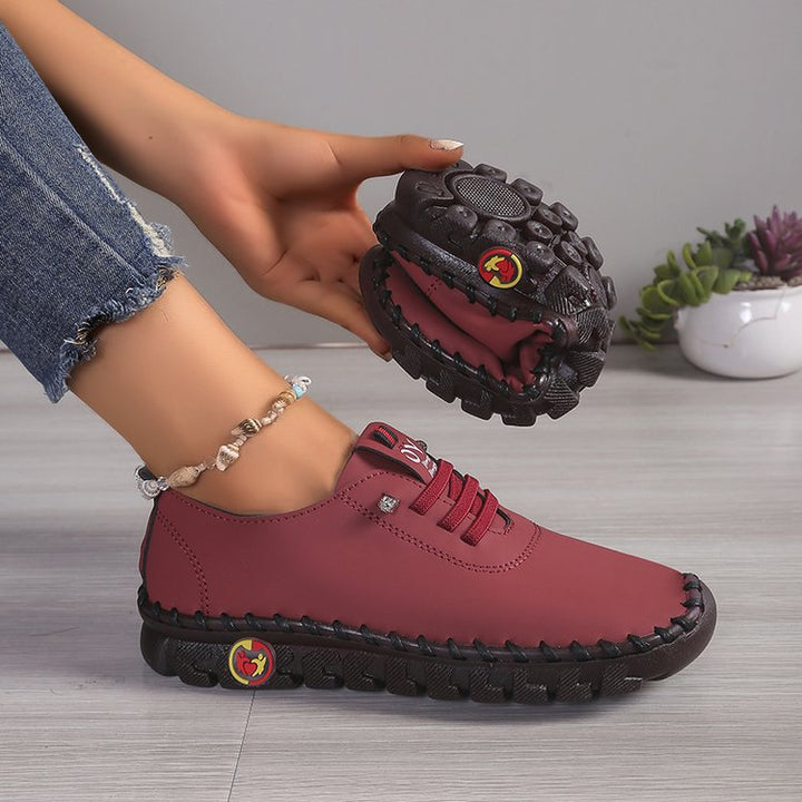 Damen  leichte Alltags-Slipper-Sneaker mit verdeckter Schnürung, elastischem Einstieg und griffiger Trailsohle Drune