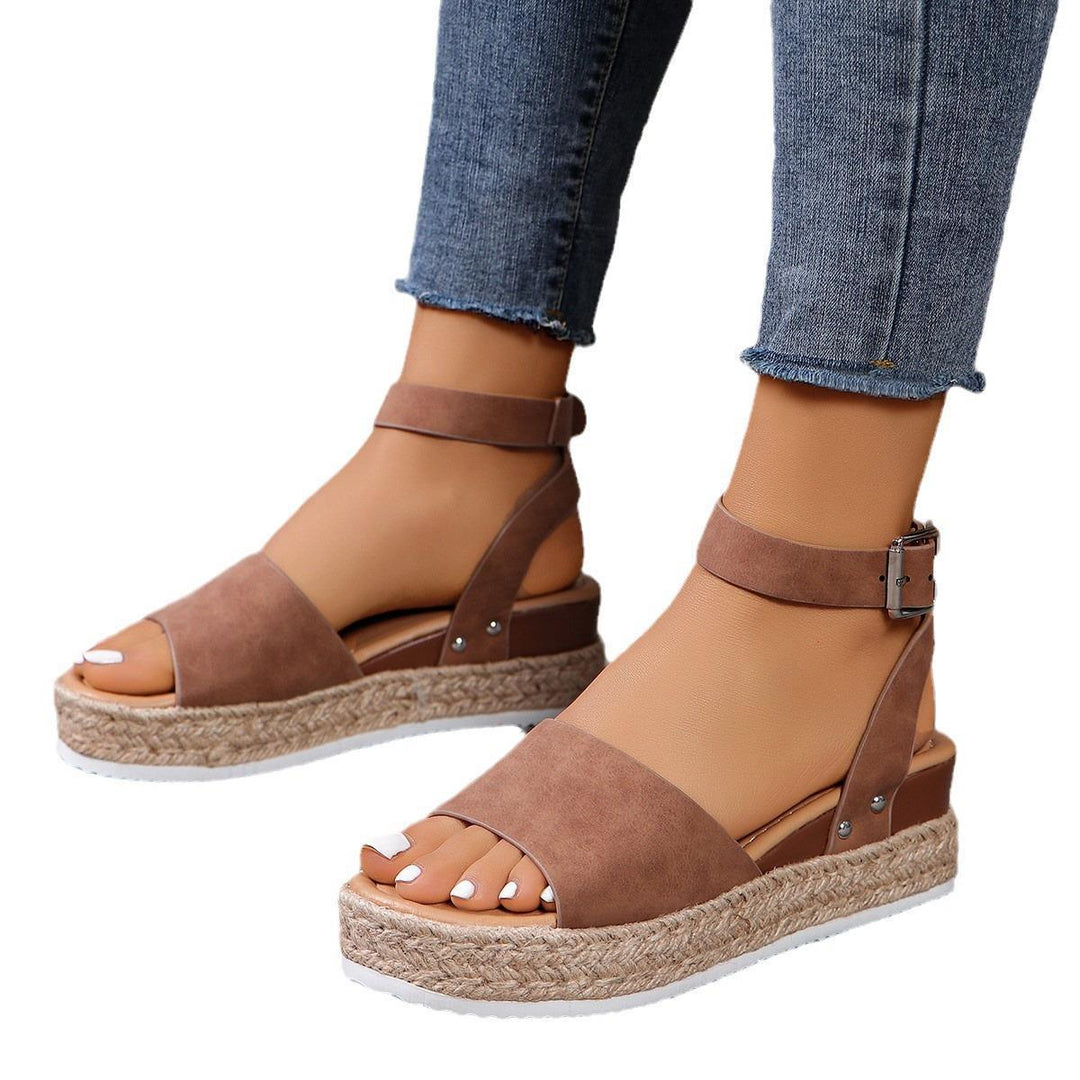 Damen Wedge-Sandaletten mit elegantem Riemen-Design und komfortablem Fußbett Drune