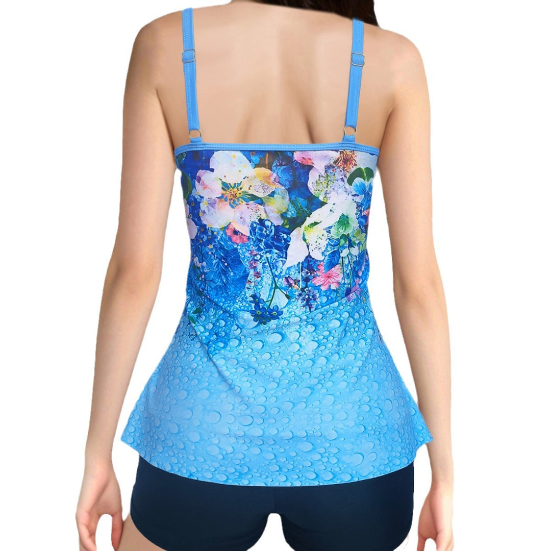 Damen Tankini-Oberteil mit floralem Design und schmeichelnder Silhouette Drune
