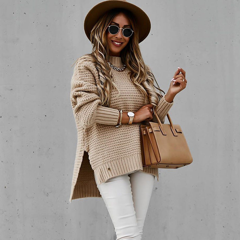 Damen Strickpullover mit strukturiertem Muster und weitem Schnitt Drune
