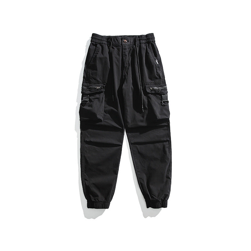 Herren Multifunktionale Cargo-Jogginghose mit D-Ringen, Reißverschluss‑Klappen und elastischen Bündchen Drune