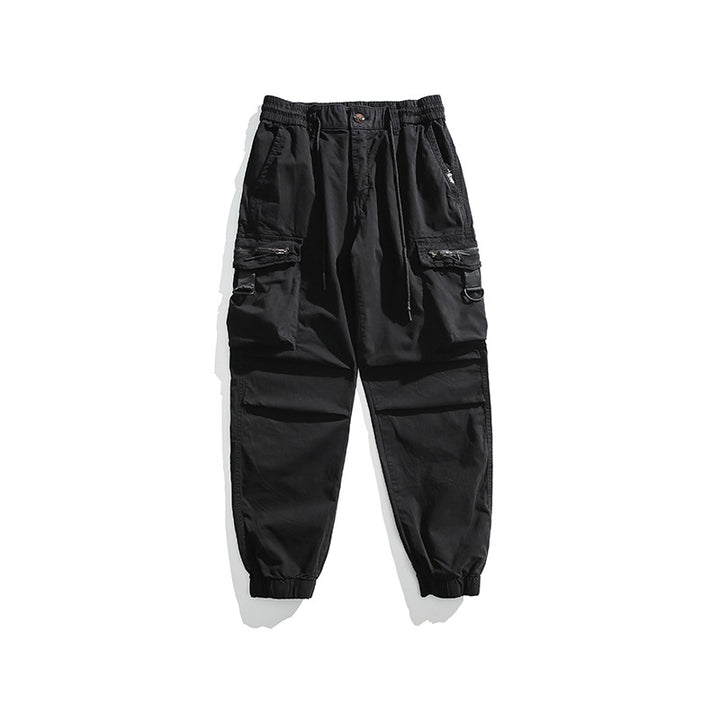 Herren Multifunktionale Cargo-Jogginghose mit D-Ringen, Reißverschluss‑Klappen und elastischen Bündchen Drune