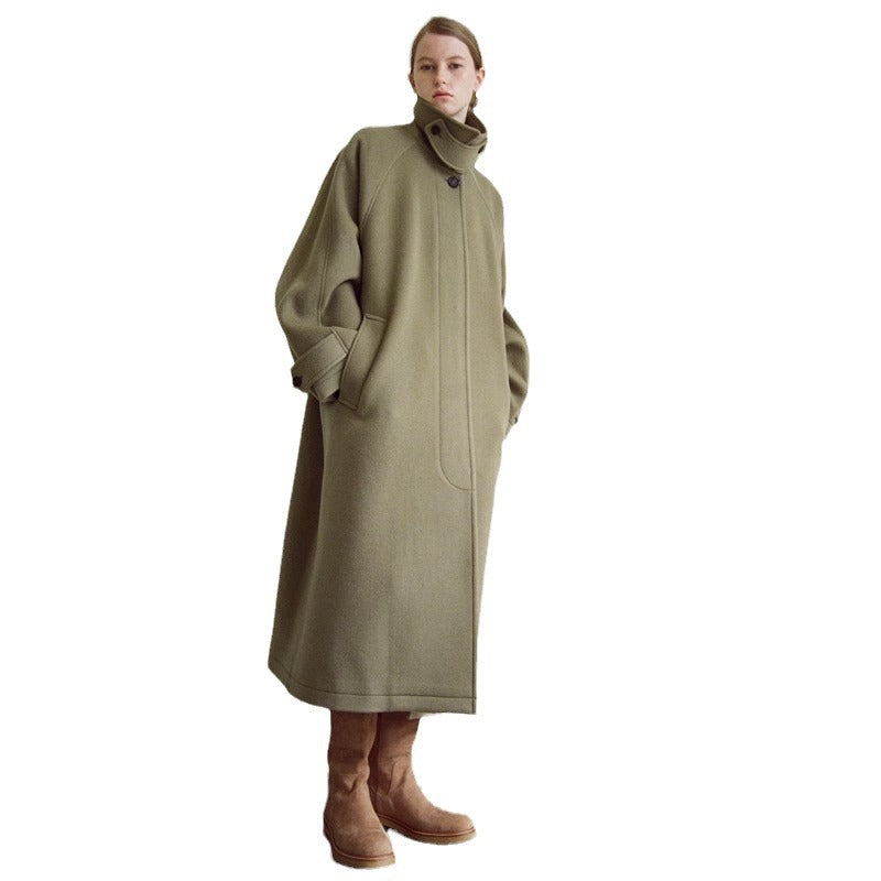 Damen Oversized Wollmantel Drune