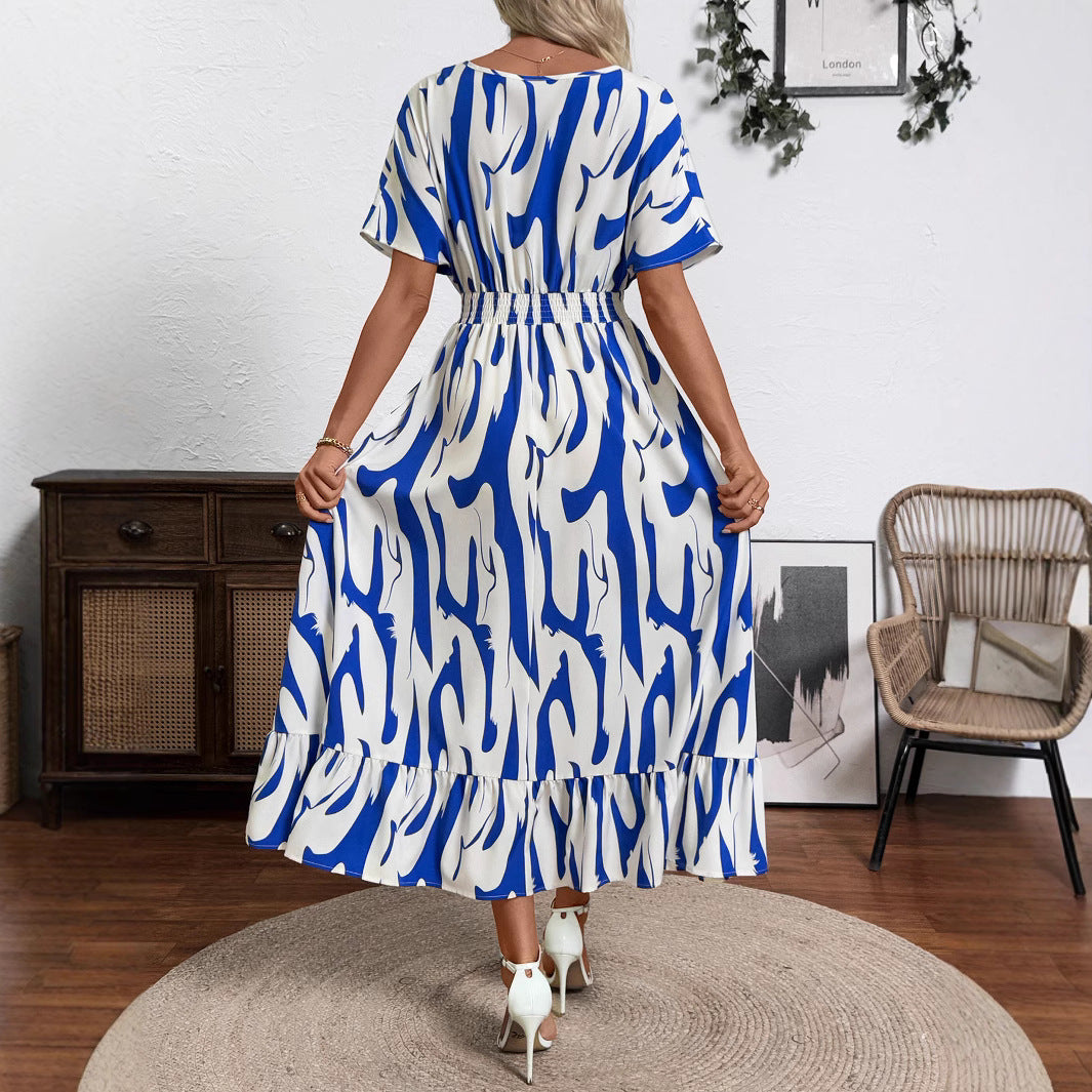 Damen Maxikleid mit fließendem Schnitt Drune