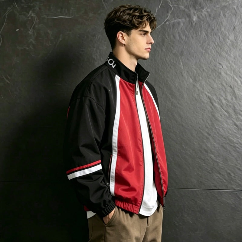 Herren Sportliche Übergangsjacke mit hohem Kragen und Reißverschluss Drune 1788241955
