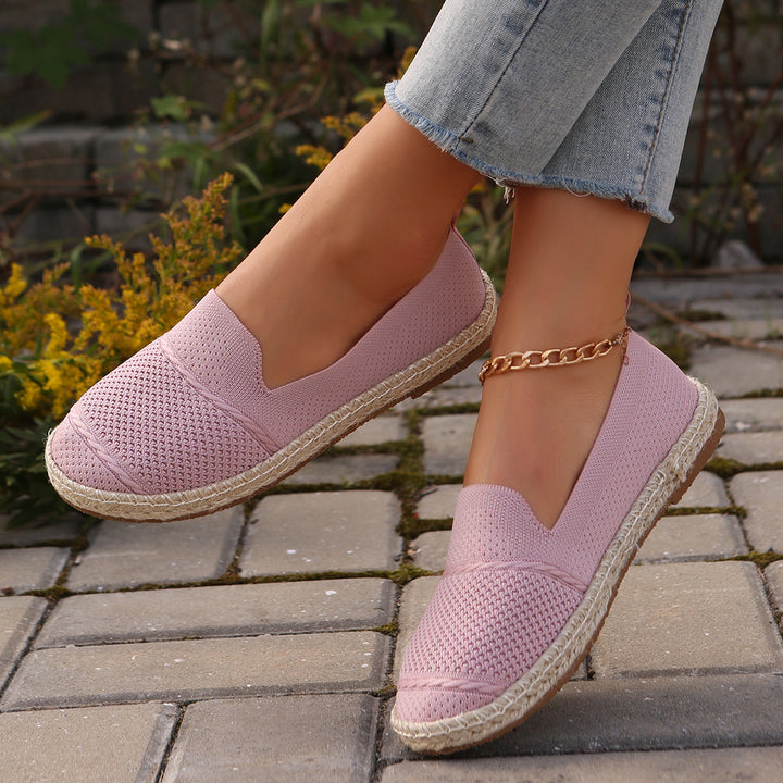 Damen Atmungsaktive Slipper-Espadrilles mit Jute-Details Drune