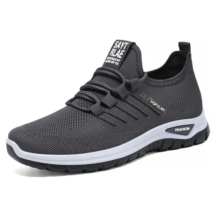 Damen nan leichte gestrickte Freizeitsneaker mit elastischem Schnellzug-Kordelsystem und stoßdämpfender EVA-Sohle Drune