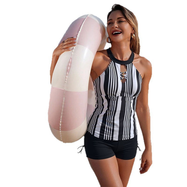 Damen Sportliches Tankini-Set mit modischem Ausschnitt Drune
