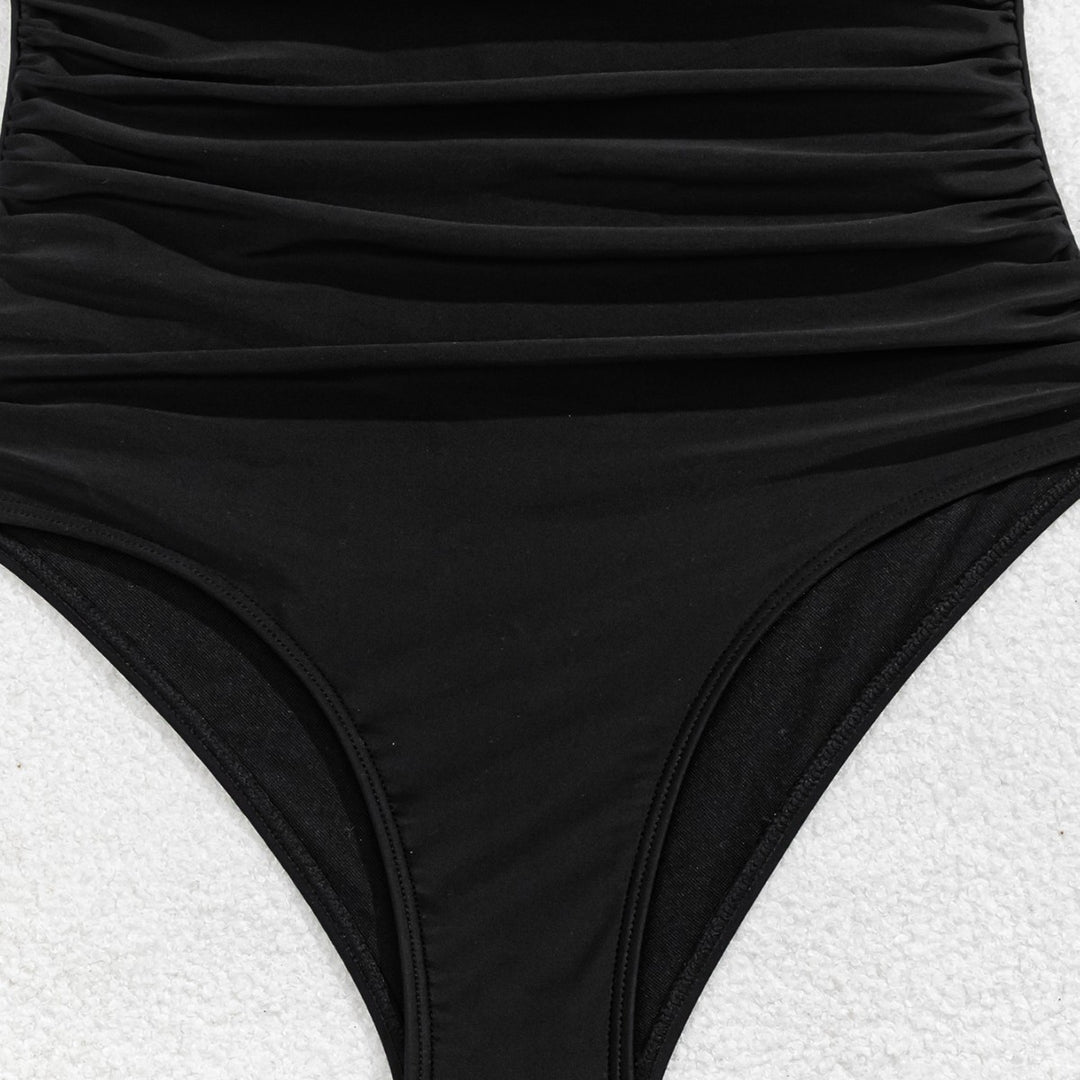 Damen Eleganter Badeanzug mit dekorativem Cut-Out und figurformendem Schnitt Drune