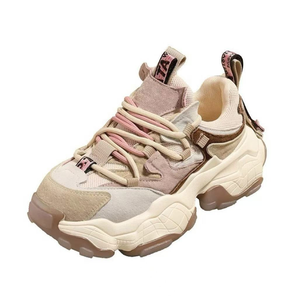 Damen Sportliche Chunky Sneakers mit atmungsaktiver Mesh-Oberfläche und robustem Sohlenprofil Drune