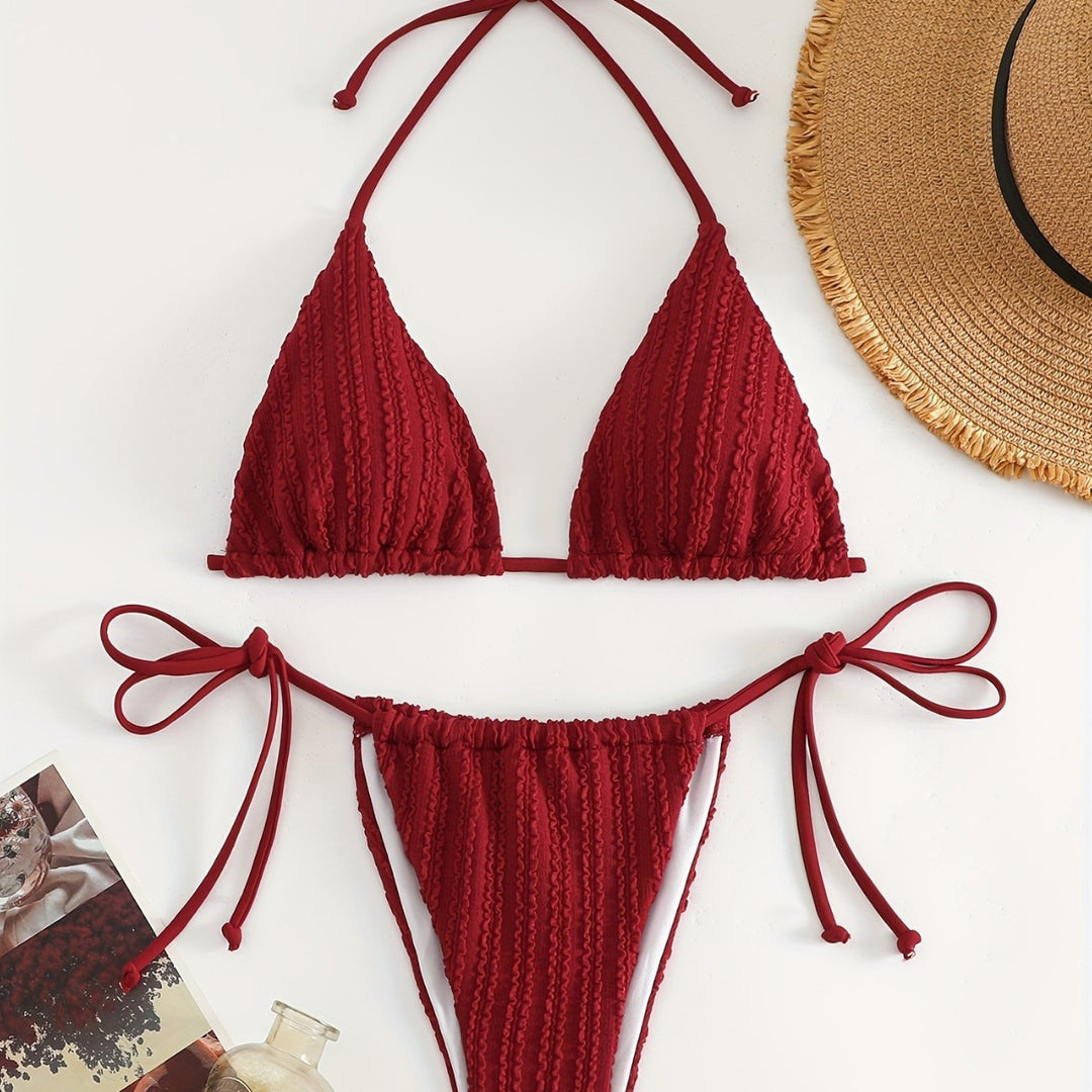 Damen Triangel-Bikini mit raffinierten Rüschen Drune