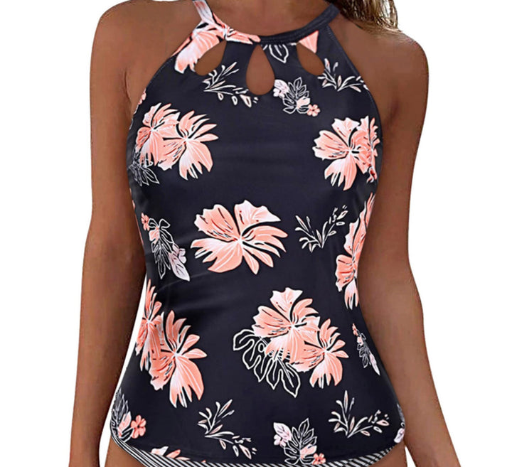 Damen Sportliches Tankini-Oberteil mit modischem Rundhalsausschnitt und Cut-Outs Drune