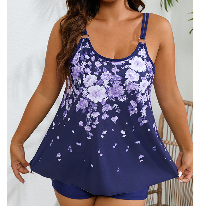 Damen Tankini-Oberteil mit floralem Design und komfortablem Schnitt Drune