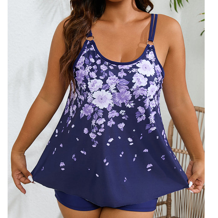 Damen Tankini-Oberteil mit floralem Design und komfortablem Schnitt Drune