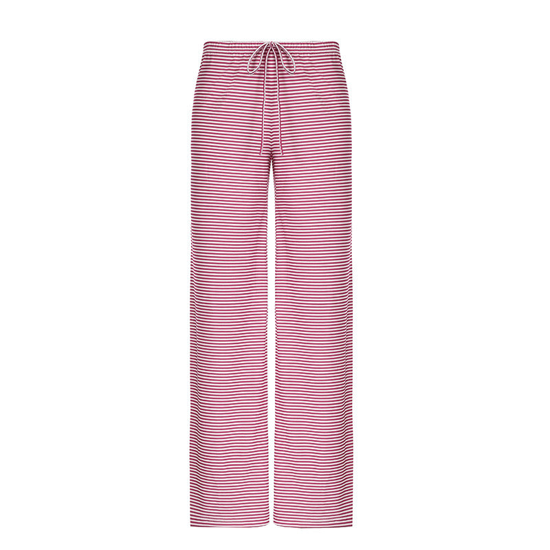 Damen nan leichte Jersey Loungehose mit Tunnelzug und weitem Bein Drune