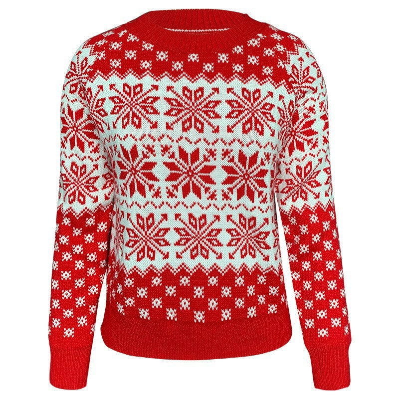 Damen Winterpullover mit folkloristischem Muster Drune