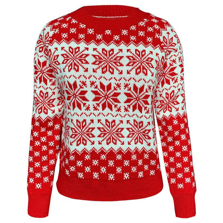 Damen Winterpullover mit folkloristischem Muster Drune