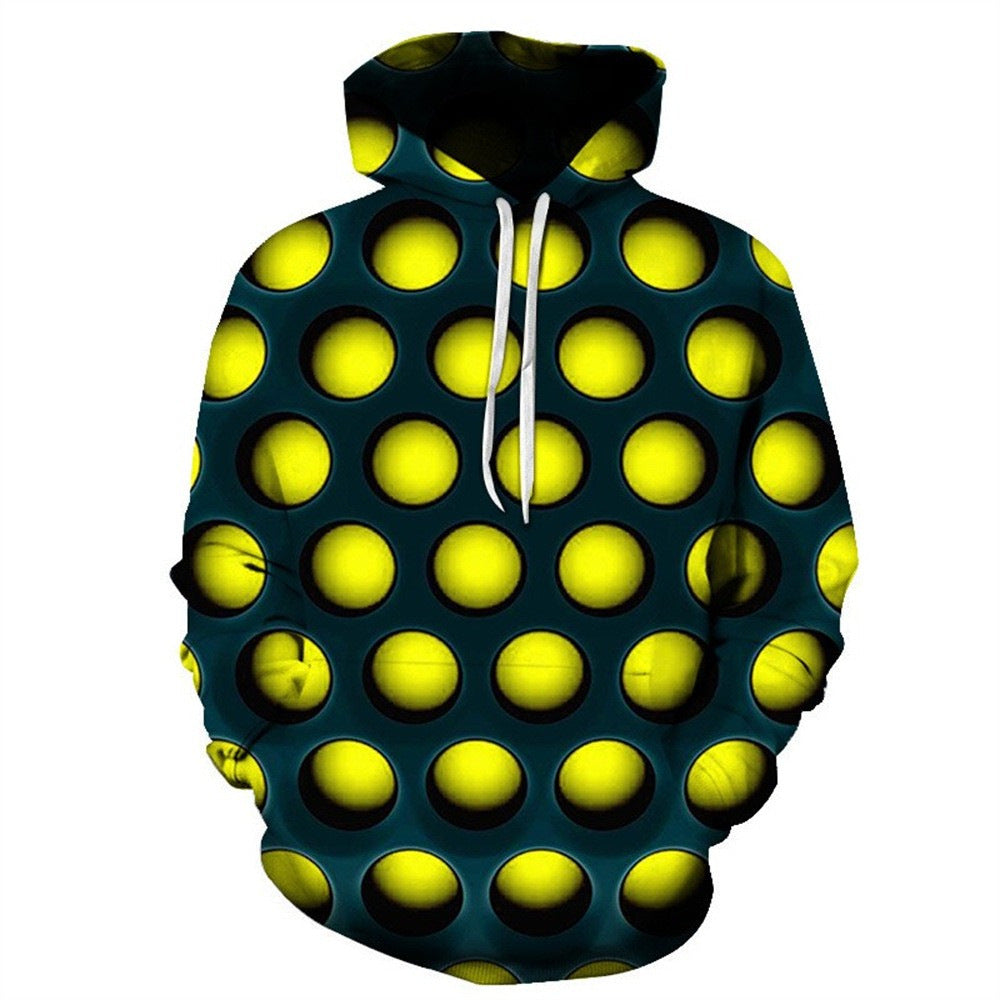 Damen Kreativer Kapuzenpullover mit geometrischem Muster Drune