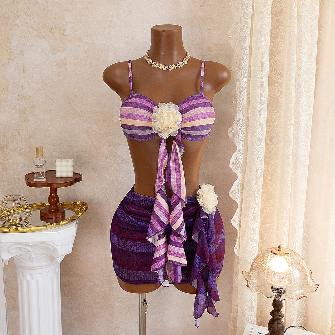 Damen Bandeau-Bikini mit raffiniertem Wickelrock Drune
