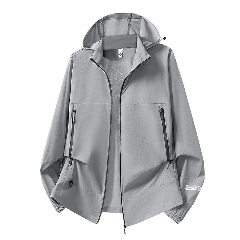 Herren Leichte Softshell-Übergangsjacke mit Kapuze, wind- und wasserabweisender Hülle & verstellbarem Kordelsaum Drune