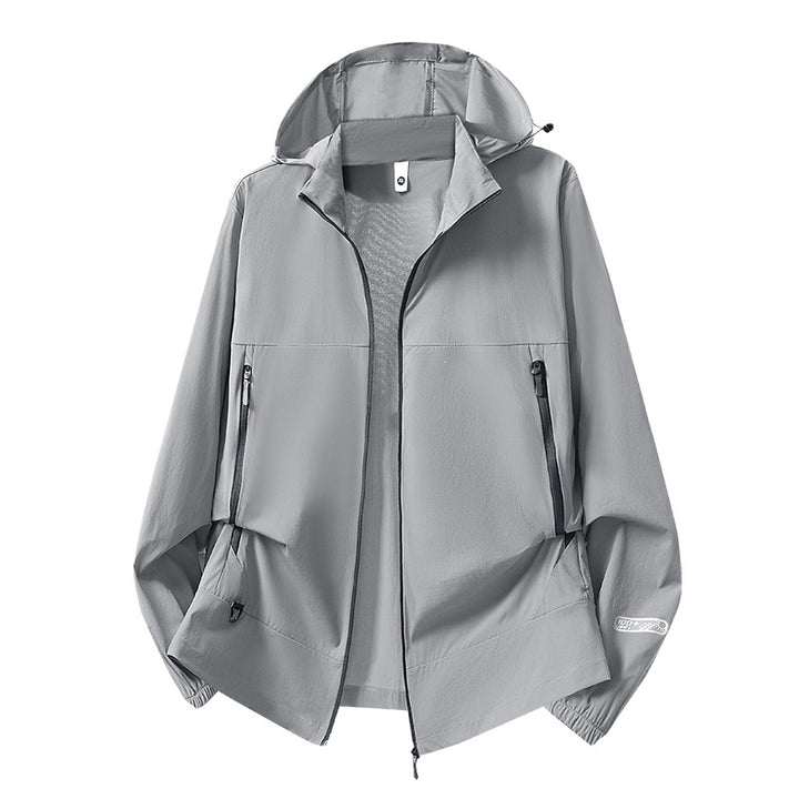 Herren Leichte Softshell-Übergangsjacke mit Kapuze, wind- und wasserabweisender Hülle & verstellbarem Kordelsaum Drune