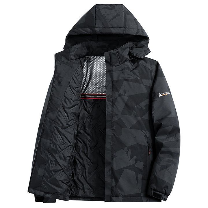 Herren urbane Funktionsjacke mit Kapuze Drune