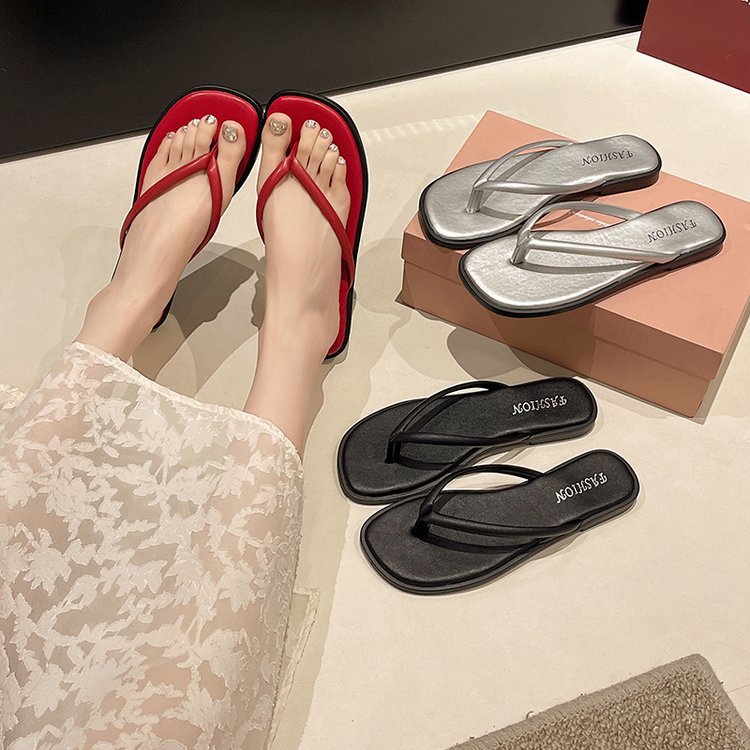Damen modische Flip-Flops mit komfortablem Fußbett und raffiniertem Riemen Drune