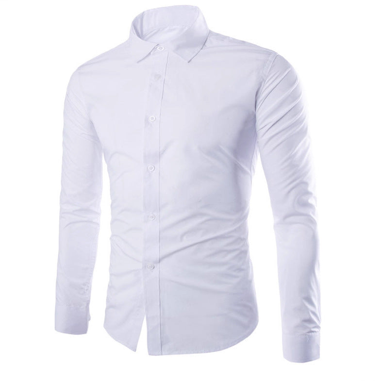 Herren nan tailliertes Business-Hemd mit Kentkragen, leichtem Stretch und schmaler Silhouette Drune