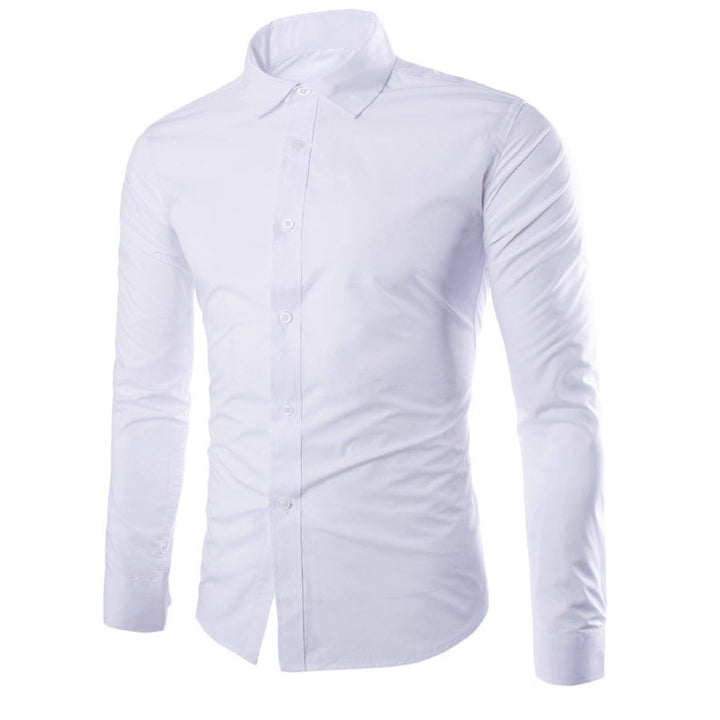 Herren nan tailliertes Business-Hemd mit Kentkragen, leichtem Stretch und schmaler Silhouette Drune