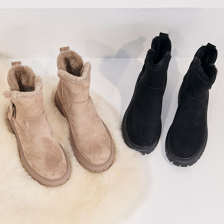 Damen modische Winterboots mit weichem Innenfutter und robustem Profil Drune