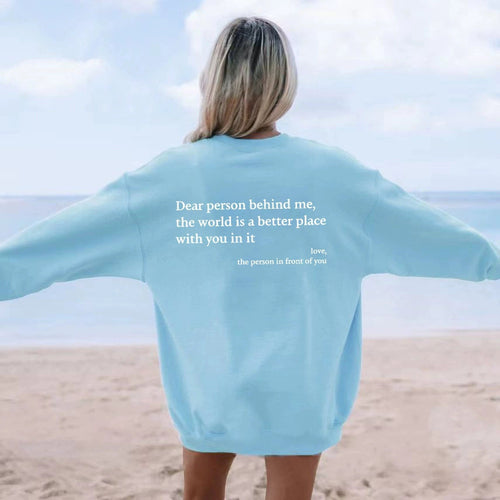 Damen Sweatshirt mit inspirierendem Schriftzug Drune