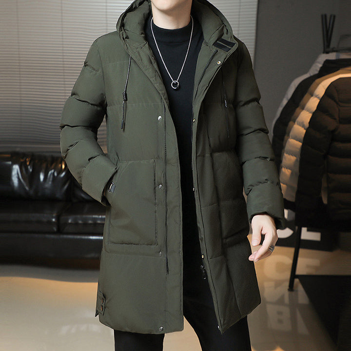 Herren Längere Steppjacke mit Kapuze Drune
