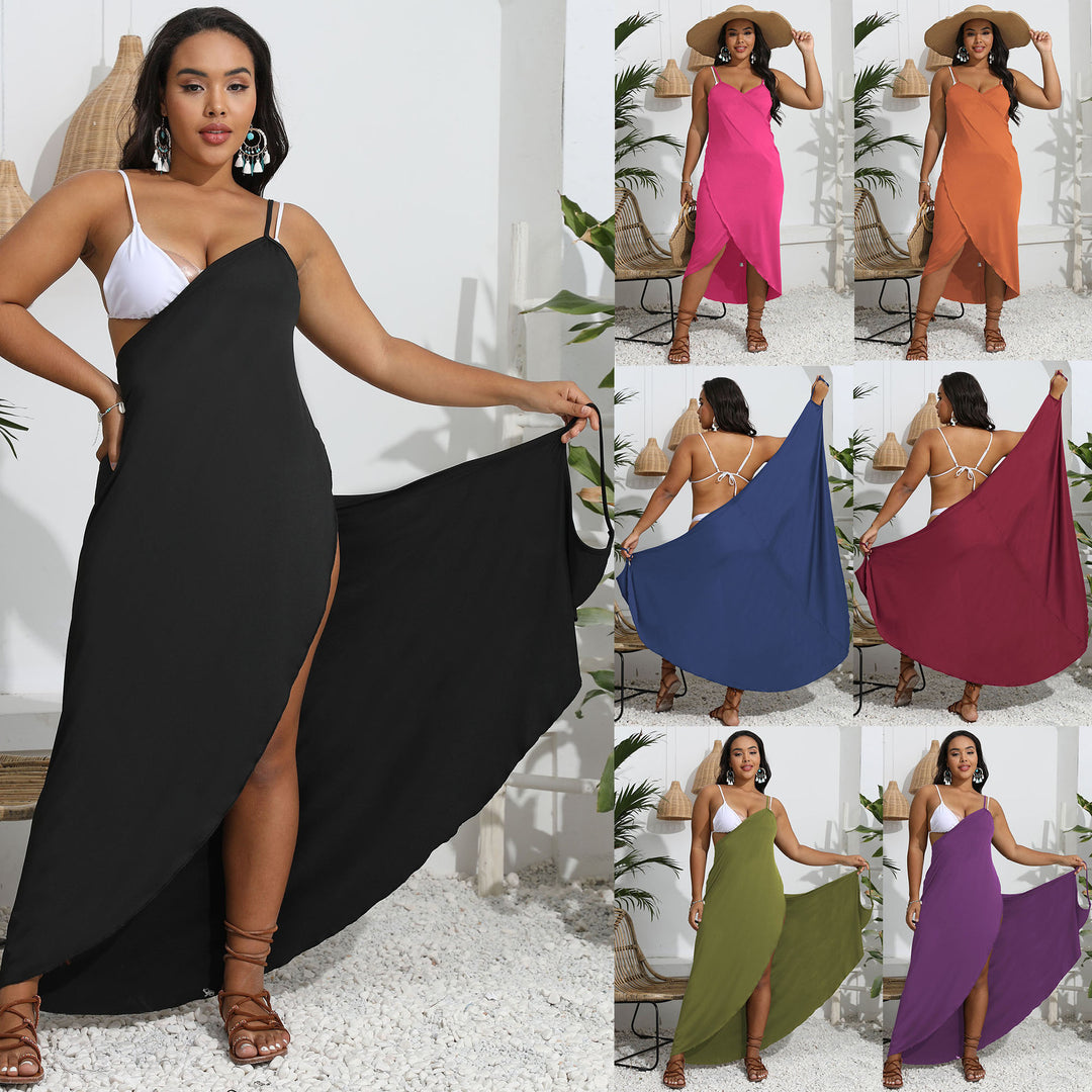 Damen Maxi-Kleid mit angesagtem Wickeldesign Drune