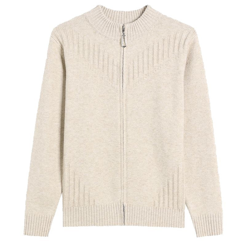 Damen Strickjacke mit hochgeschlossenem Kragen und Reißverschluss Drune
