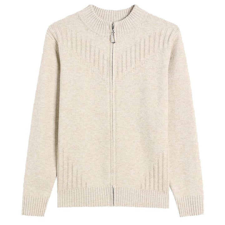 Damen Strickjacke mit hochgeschlossenem Kragen und Reißverschluss Drune