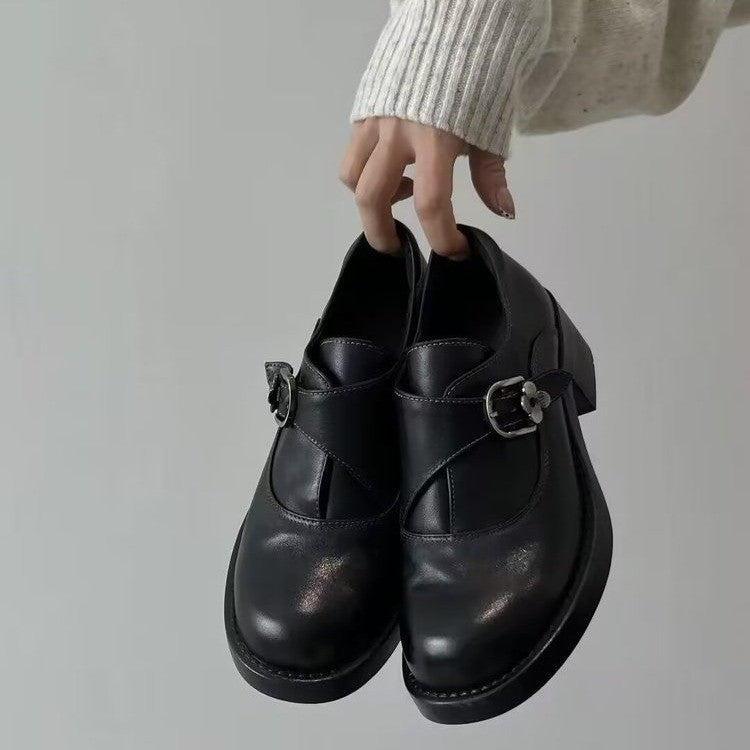 Damen Elegante Ballerinas mit dekorativer Schnalle Drune